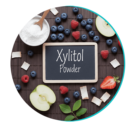 Xylitol powder ingredient in Biodentex